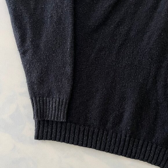 Cherokee Vintage Retro Wool Blend Navy Crewneck Sweater - Picture 4 of 5